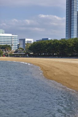 Fukuoka City, Japonya 'daki Momochi Sahil Parkı