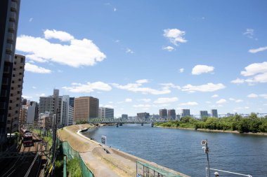 Modern şehir manzarası arka plan görüntüsü, şehir konsepti 