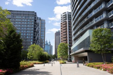 Modern şehir manzarası arka plan görüntüsü, şehir konsepti 