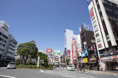 Modern şehir manzarası arka plan görüntüsü, şehir konsepti 