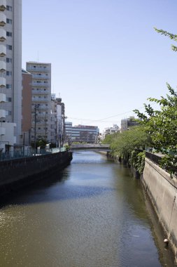 Modern şehir manzarası arka plan görüntüsü, şehir konsepti 