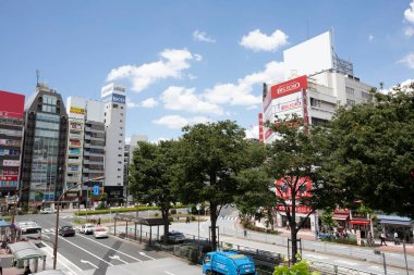 Modern şehir manzarası arka plan görüntüsü, şehir konsepti 