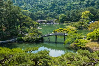 Parktaki güzel Japon manzarası 