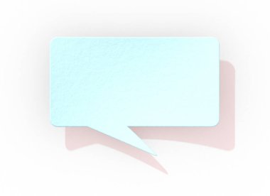 Boş konuşma balonu izole edildi. 3d oluşturma.