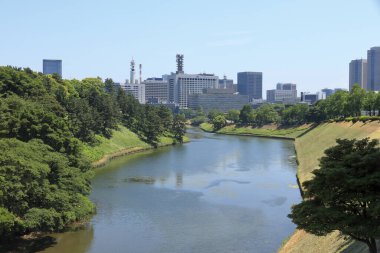 Modern şehir manzarası arka plan görüntüsü, şehir konsepti 