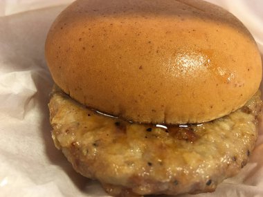 close up view of delicious burger 