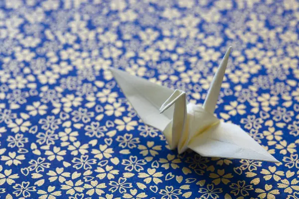 Бумажный Кран Оригами Заднем Плане — стоковое фото