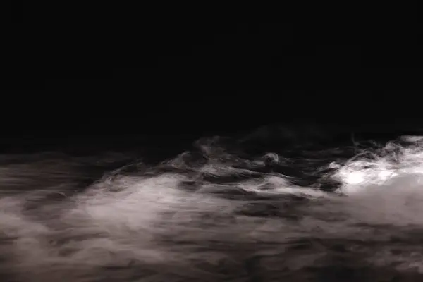 Humo Blanco Fondo Oscuro Textura Abstracta Niebla — Foto de Stock