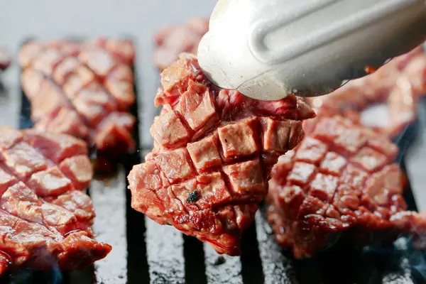 Barbecue Meat Grill Close — Stock Photo, Image