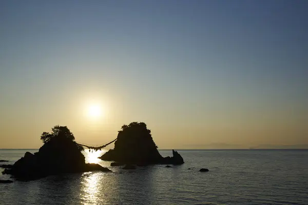 Magnifique Coucher Soleil Dans Mer Japon — Photo