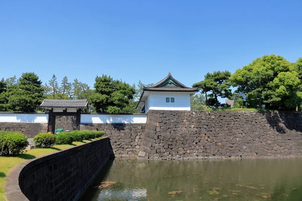 Tokyo İmparatorluk Sarayı 'ndaki Sakurada Kapısı, Tokyo, Japonya. Edo Kalesi 'nin Kapısı