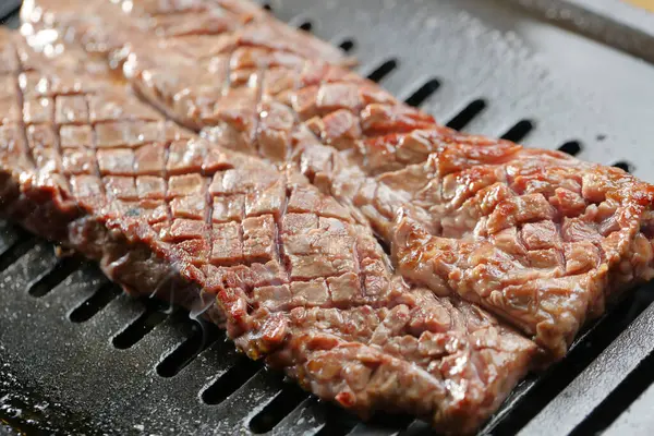 Barbecue Meat Grill Close — Stock Photo, Image