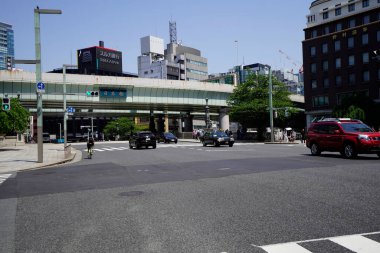 Modern şehir manzarası arka plan görüntüsü, şehir konsepti 