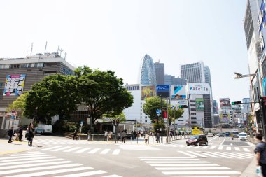Modern şehir manzarası arka plan görüntüsü, şehir konsepti 