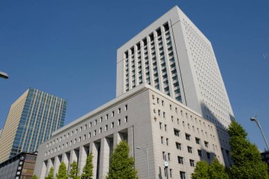 Tokyo, Japonya 'daki modern binalar. Şehir mimarisi