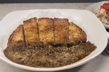 Lezzetli Asya yemekleri. Yakın çekim.