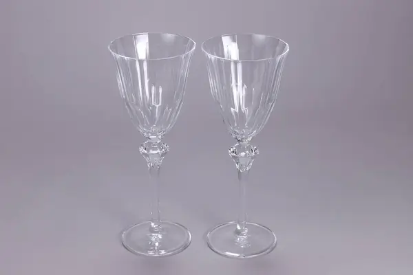 champagne glasses for wine on a white background