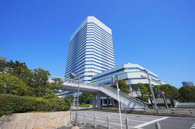 Makuhari Yeni Şehir Sahnesi, Chiba Bölgesi, Japonya. Makuhari Tokyo yakınlarında yeni bir iş yeri..