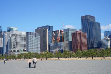 Tokyo, Japonya 'daki modern binaların manzarası