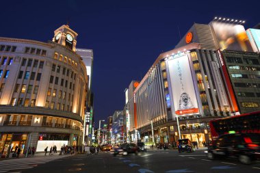 Ginza Wako, Tokyo, Japonya gece görüşü