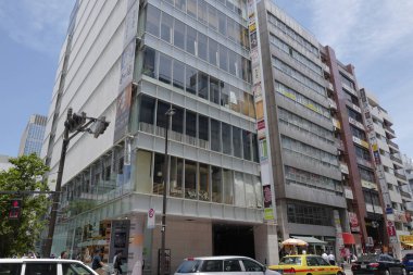 Tokyo 'nun modern mimarisi gündüz vakti, Japonya 