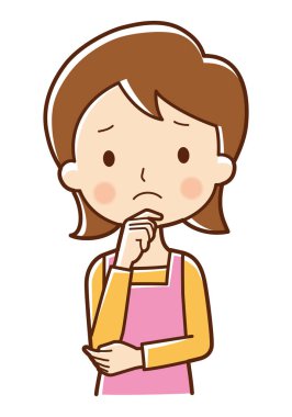 Düşünen Kız 'ın vektör çizimi 