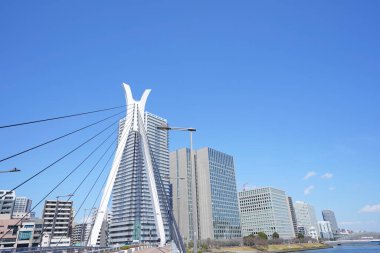 Chuo Ohashi köprüsü Chuo-ku, Tokyo 'daki Sumida Nehri üzerinde..