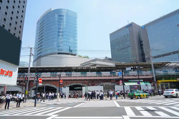 Дневной Обзор Современной Архитектуры Японского Города — стоковое фото