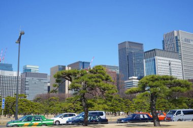 Tokyo, Japonya 'daki modern binaların manzarası