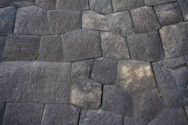 Taş duvar arkaplanı, eski asfalt  