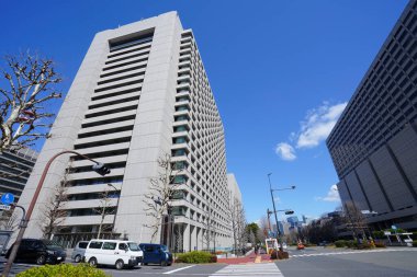Modern binalar, şehir mimarisi, Tokyo şehri, Japonya