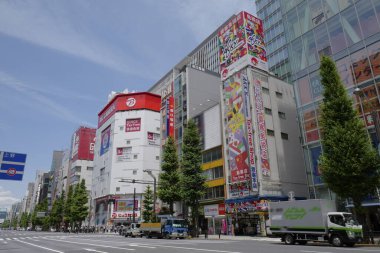 Tokyo 'nun modern mimarisi gündüz vakti, Japonya 