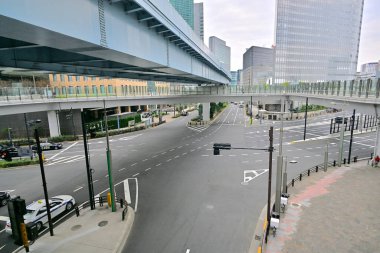 Tokyo, Japonya 'da modern şehir mimarisi 