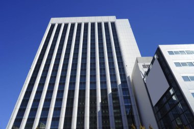 Yüksek binalar ve mavi gökyüzü - Tokyo, Japonya