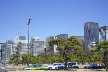 Tokyo, Japonya 'daki modern binaların manzarası