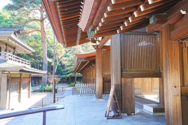 Meiji-jingu 'yu çevreleyen en büyük ve en ünlü tapınak, Tokyo, Japonya