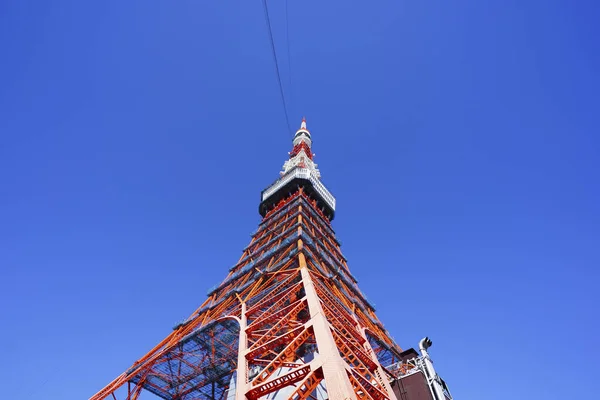 Tokyo Kulesi Japonya Daki Mavi Gökyüzü — Stok fotoğraf
