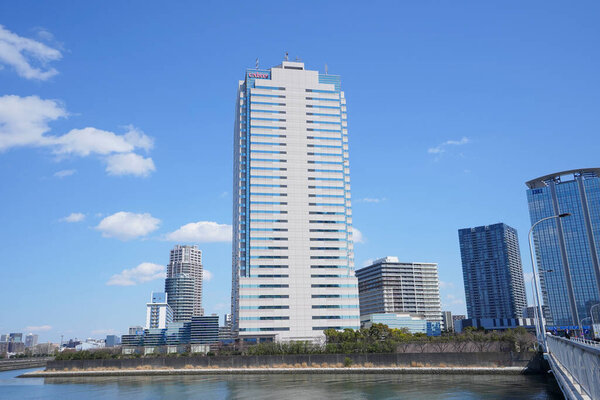High-rise buildings and blue sky -  Tokyo, Japan