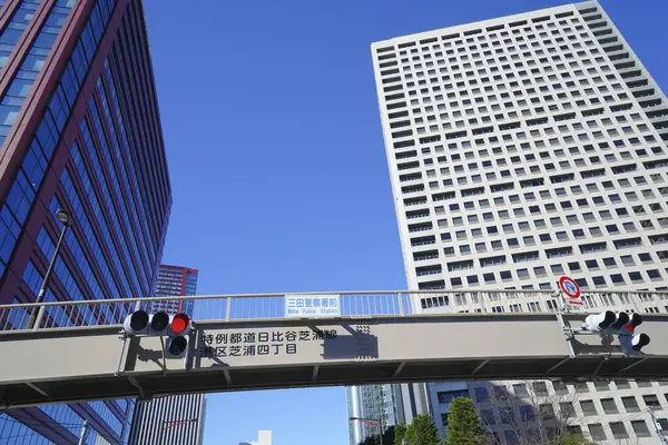 Tokyo City Japonya Modern Bölge Mimarisi — Stok fotoğraf