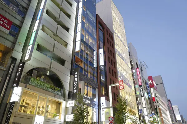 Modern Arkitektur Tokyo Stad Skymningen Tid Japan — Stockfoto