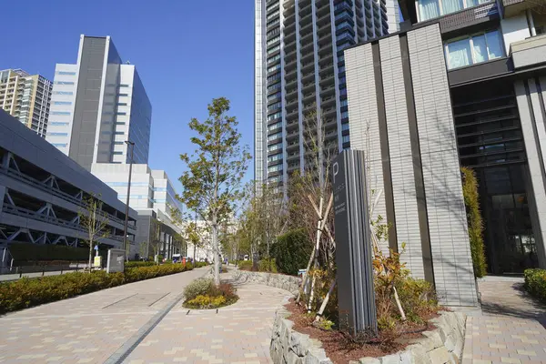 Vista Diurna Arquitectura Moderna Ciudad Japonesa —  Fotos de Stock