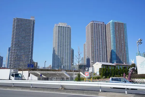 Gündüz Japon Şehrinin Modern Mimarisi — Stok fotoğraf