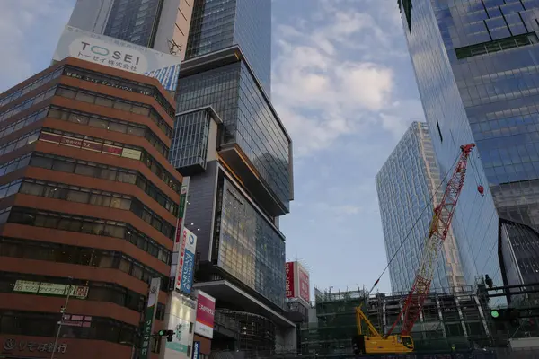 Japon Şehrinin Modern Mimarisi Gündüz Görüşü — Stok fotoğraf