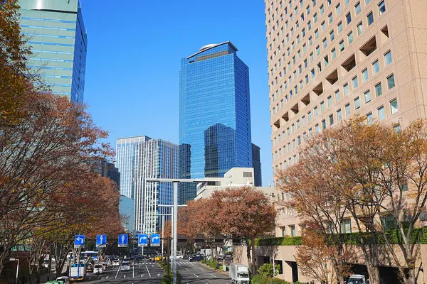 东京的摩天大楼在阳光明媚的日子 — 图库照片