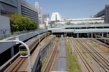 Japonya 'nın mimarisi ve tren yolu olan büyük bir şehri. 