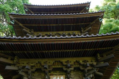 Güzel Japon tapınağı manzarası, Budizm konsepti