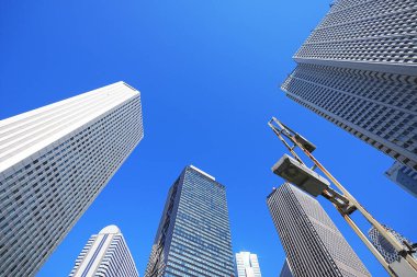 Japonya 'daki modern gökdelenlerin manzarası
