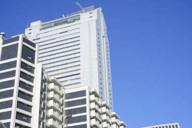 Yüksek binalar ve mavi gökyüzü - Tokyo, Japonya