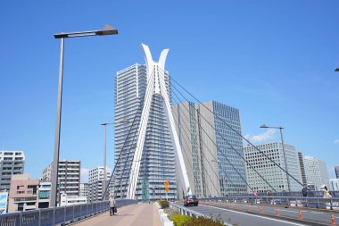 Chuo Ohashi köprüsü Chuo-ku, Tokyo 'daki Sumida Nehri üzerinde..