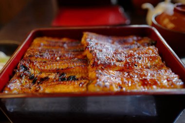 close up view of delicious grilled fish